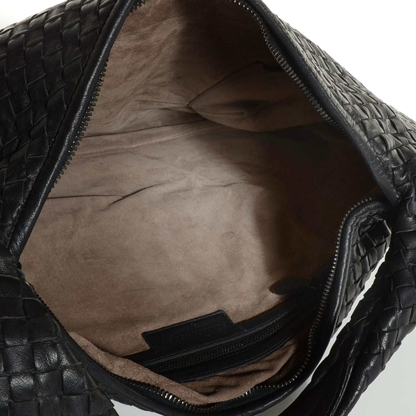 Nappa Intrecciato Medium Veneta Hobo Black