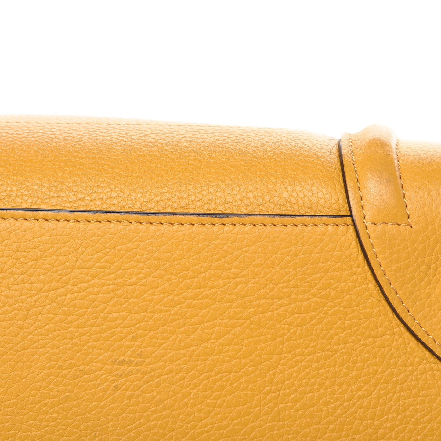 Drummed Calfskin Mini Luggage Ocre