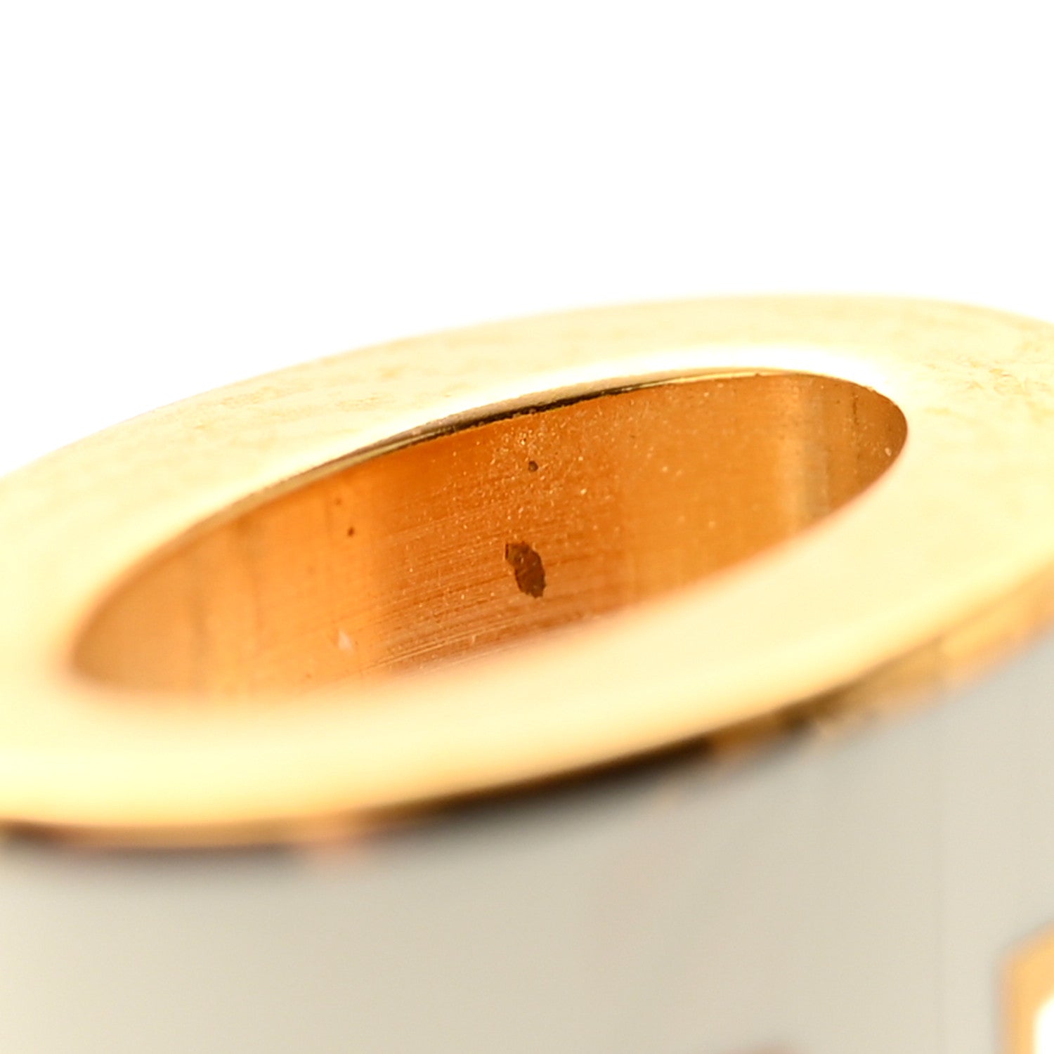 Hermes Gold Lacquered Mini Pop H Earrings White 5 of 6