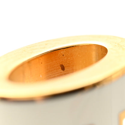 Hermes Gold Lacquered Mini Pop H Earrings White 5 of 6