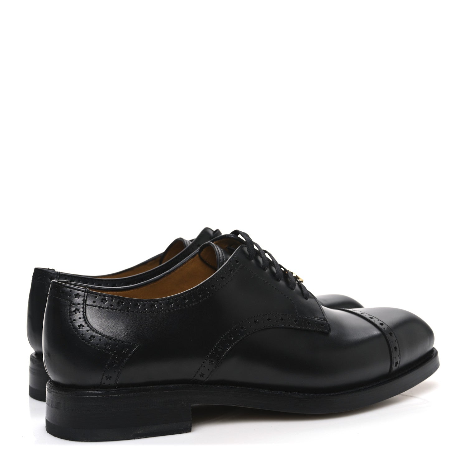 Gucci Calfskin Mens Whipstitch Oxfords 11 Black 5 of 11