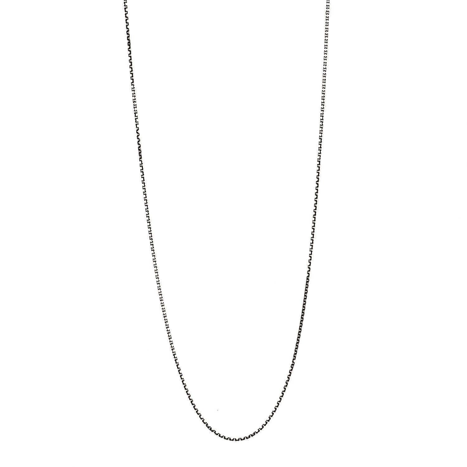 Tiffany Sterling Silver Enamel 1.75mm Chain Necklace Black 30" 1 of 6