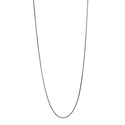 Tiffany Sterling Silver Enamel 1.75mm Chain Necklace Black 30" 1 of 6