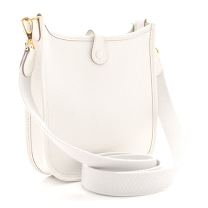Hermes Taurillon Clemence Amazone Evelyne TPM New White 3 of 11