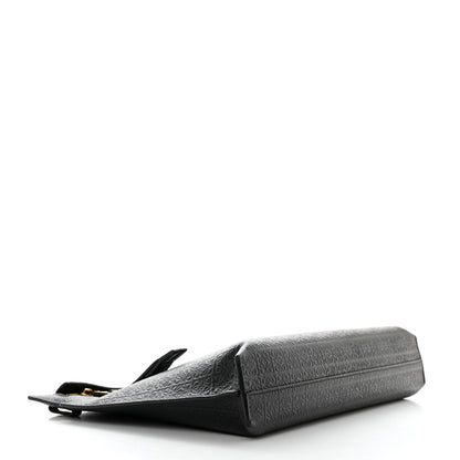 Loewe Calfskin Embossed Repeat T Pouch Black 4 of 6