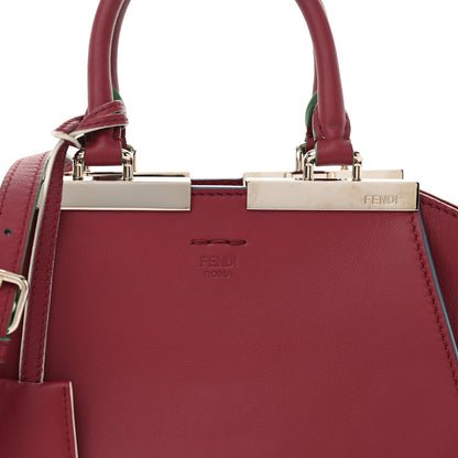 Fendi Vitello Dolce Mini 3jours Tote Black Cherry 8 of 12