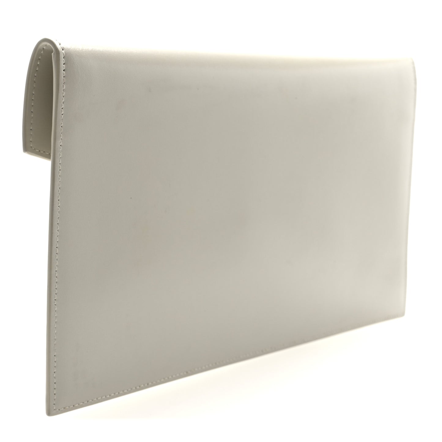 Smooth Shiny Calfskin Uptown Pouch Crema Soft