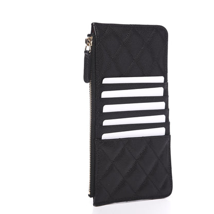 Chanel Caviar Quilted Classic Flat Wallet Pouch Black 2 of 7