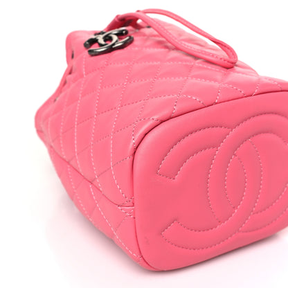 Chanel Lambskin Quilted CC Chain Bucket Bag Pink 7 of 10