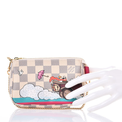 Louis Vuitton Damier Azur 2015 Christmas Animation Mini Pochette Accessories 2 of 8