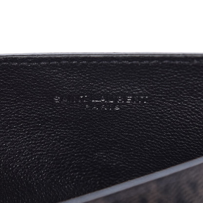 Saint Laurent Classic Toile Monogram Fragments Pouch Black Lino 7 of 9