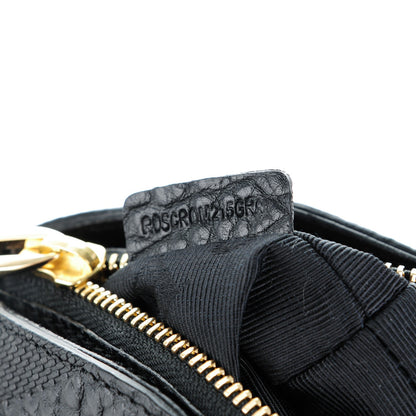 Burberry Signature Grain Calfskin Check Embossed Small Chichester Crossbody Clutch Bag Black 8 of 8