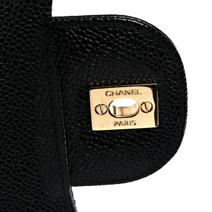 Chanel Caviar Quilted Jumbo Double Flap Black 7 of 12