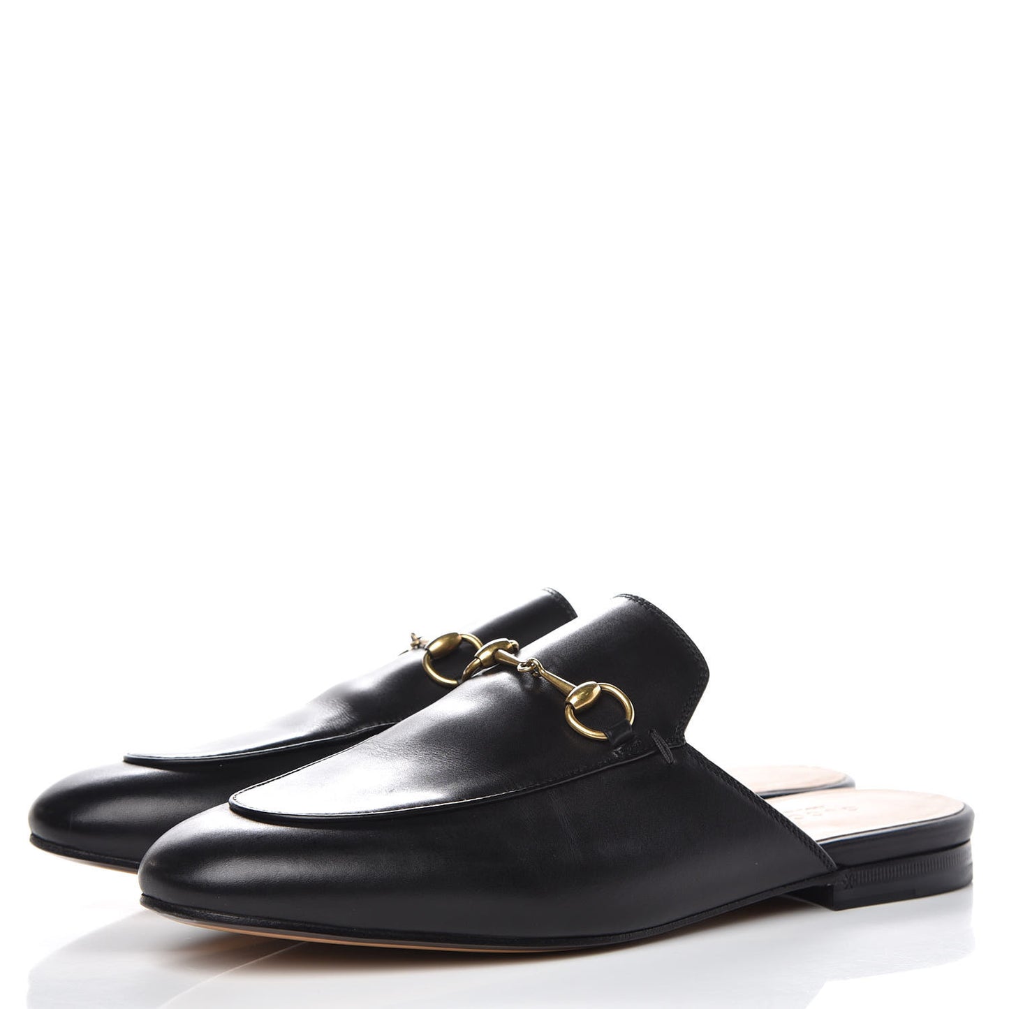 Calfskin Womens Princetown Slippers 38.5 Black