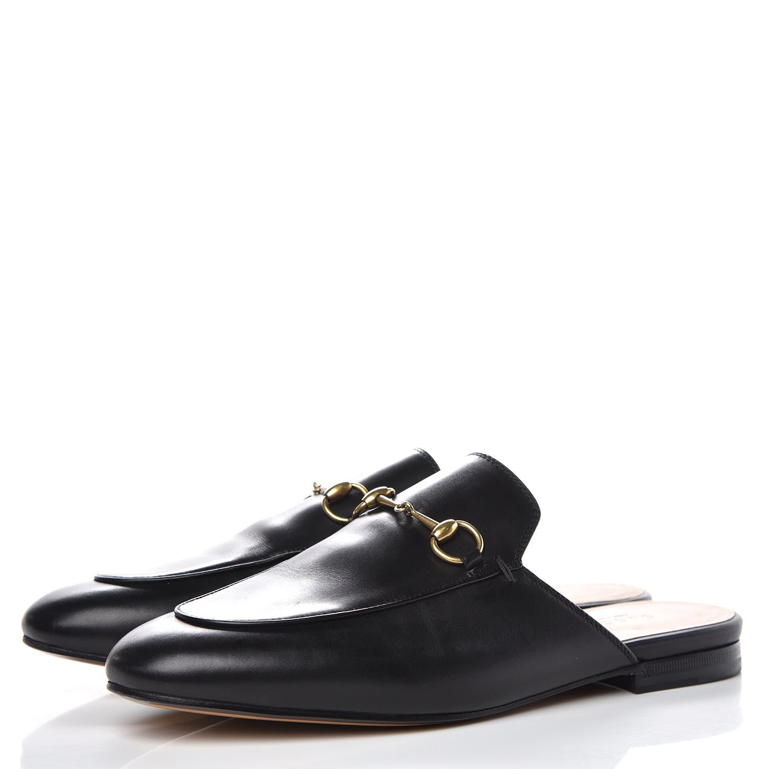 Gucci Calfskin Womens Princetown Slippers 38.5 Black 2 of 10