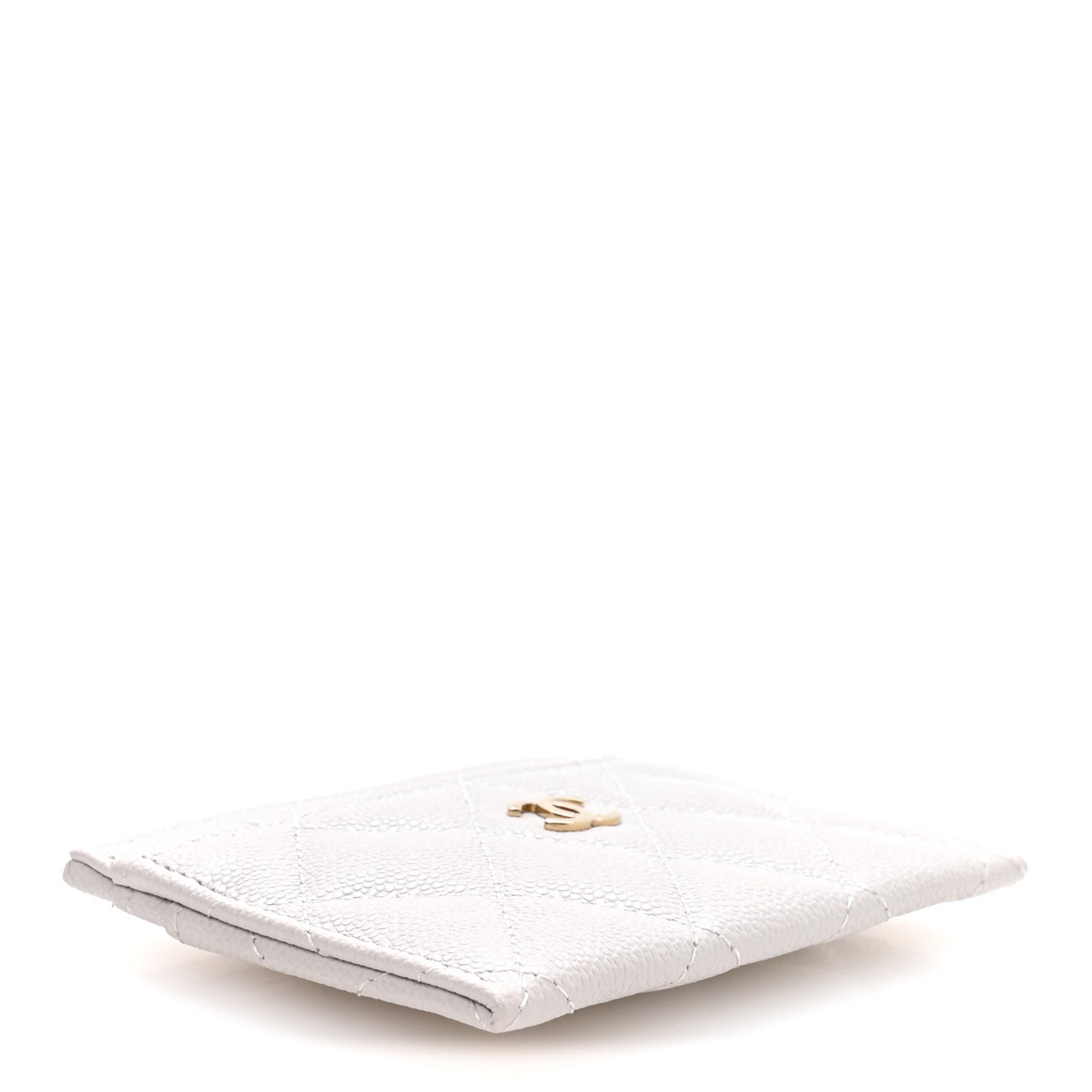 Chanel Caviar Quilted Card Holder Light Grey 4 of 9