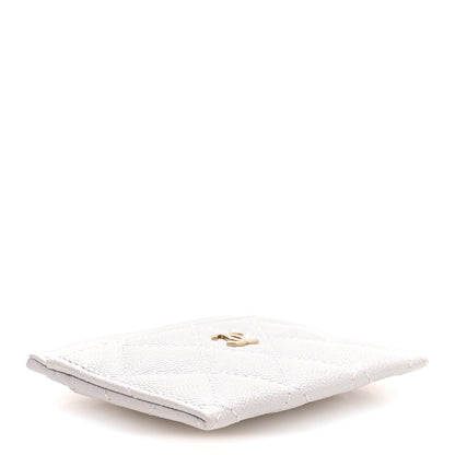 Chanel Caviar Quilted Card Holder Light Grey 4 of 9