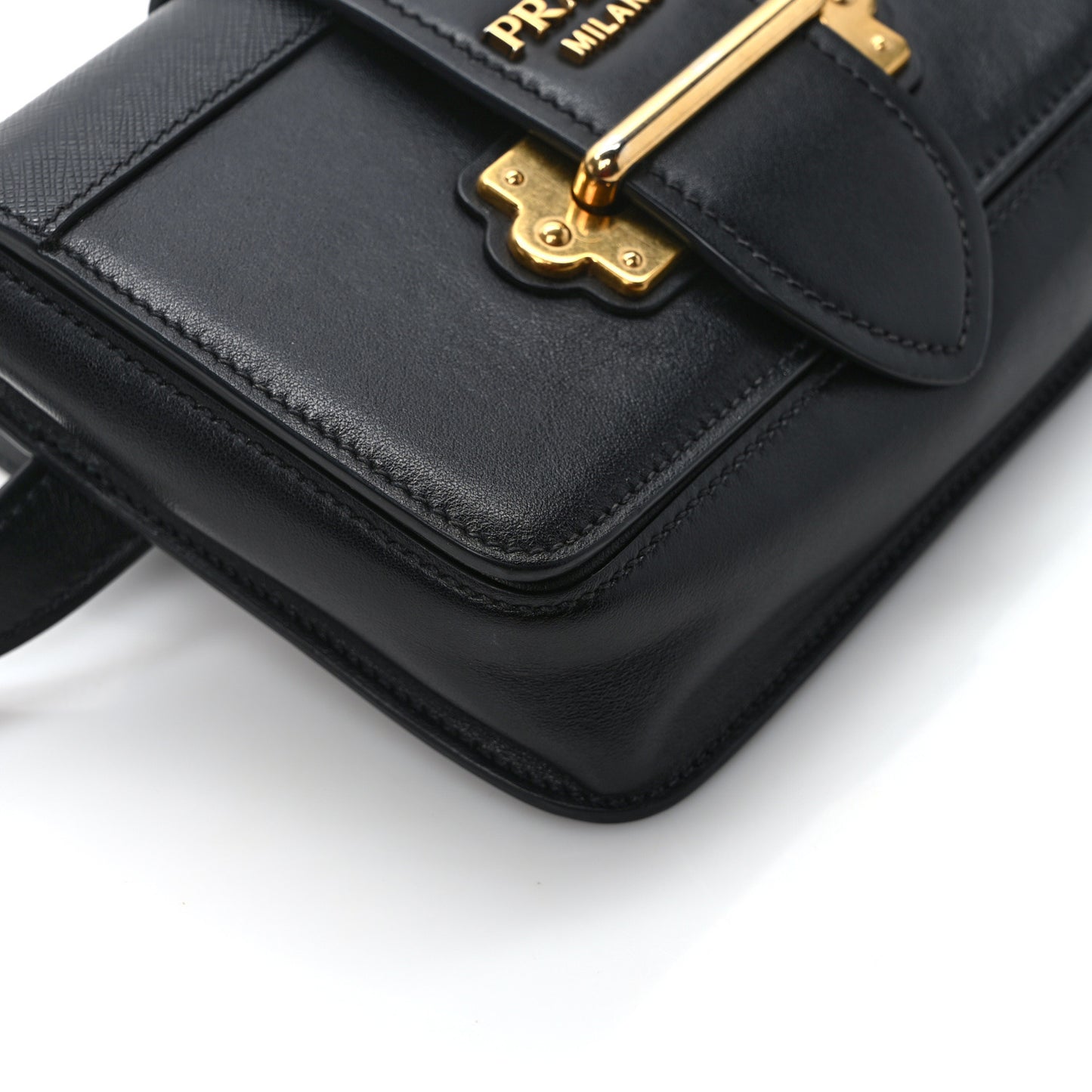 Saffiano City Calf Cahier Belt Bag Black