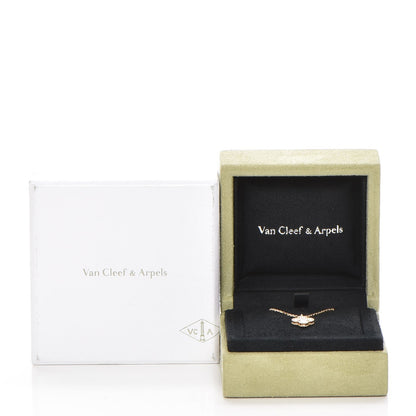Van Cleef & Arpels 18K Yellow Gold Mother of Pearl Sweet Alhambra Pendant Necklace 7 of 7