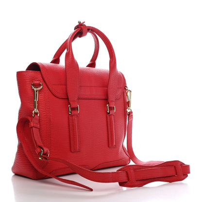 3.1 Phillip Lim Textured Calfskin Medium Pashli Satchel Red 3 of 9