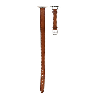 Hermes Barenia 38mm Apple Watch Double Tour Band Fauve 1 of 7