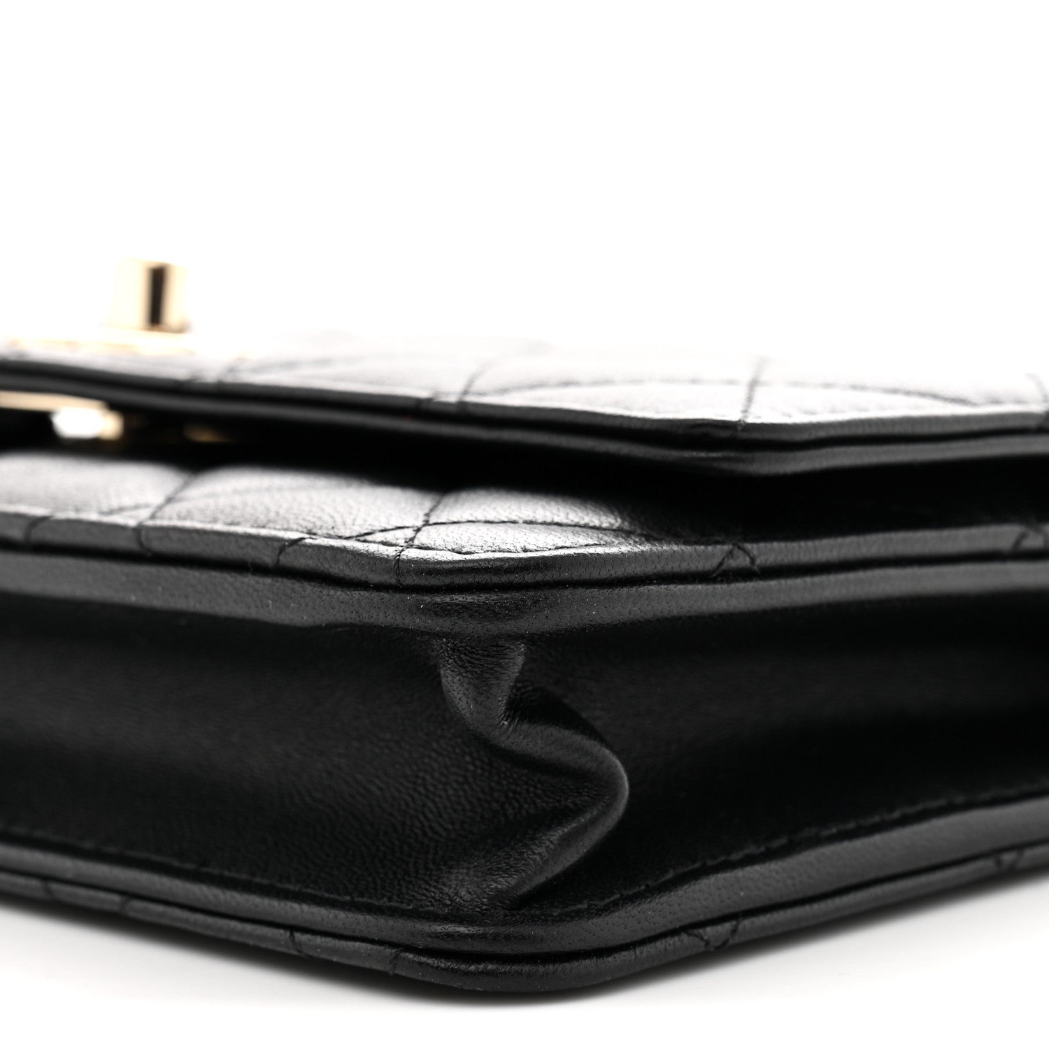 Chanel Lambskin Quilted Trendy CC Wallet On Chain WOC Black 10 of 11