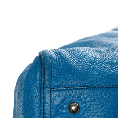 Gucci Pebbled Calfskin Large Soho Shoulder Bag Riviera Blue 9 of 11