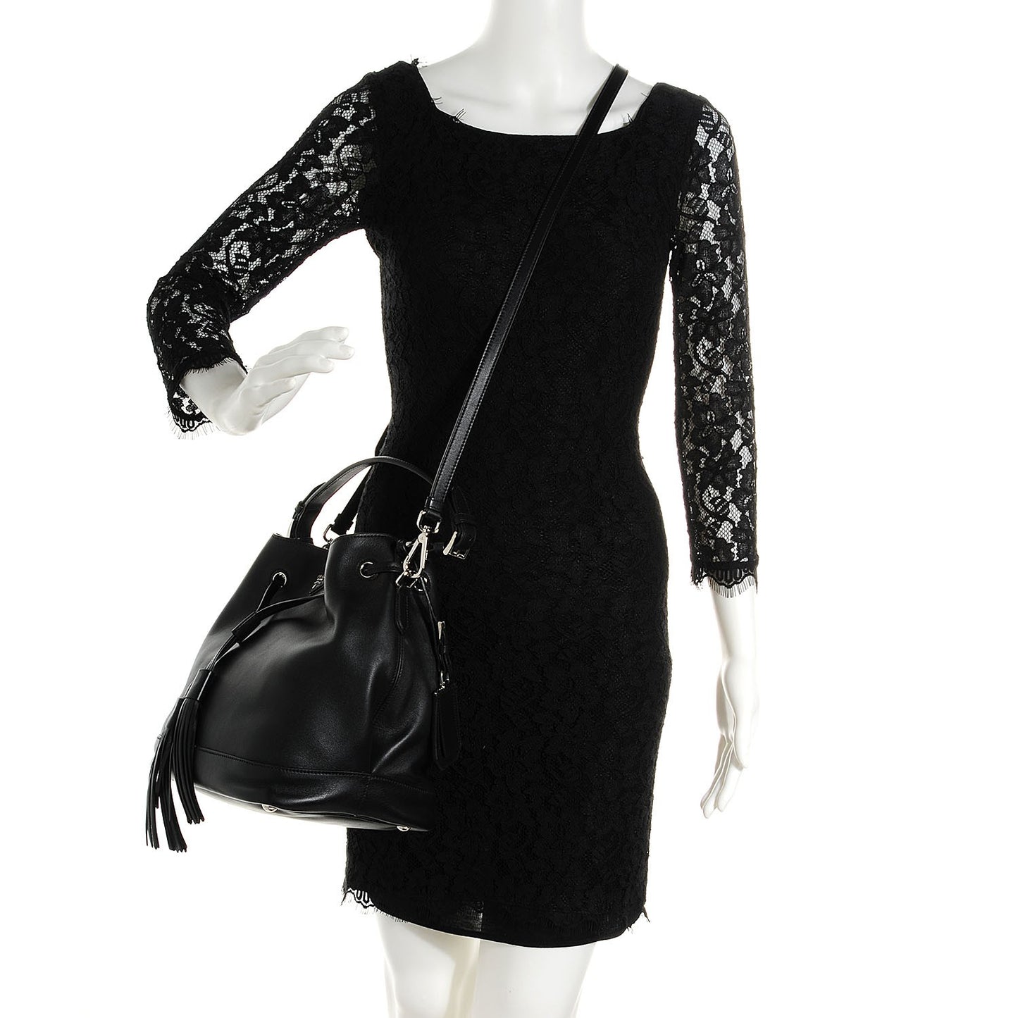 City Calf Bucket Bag Nero Black