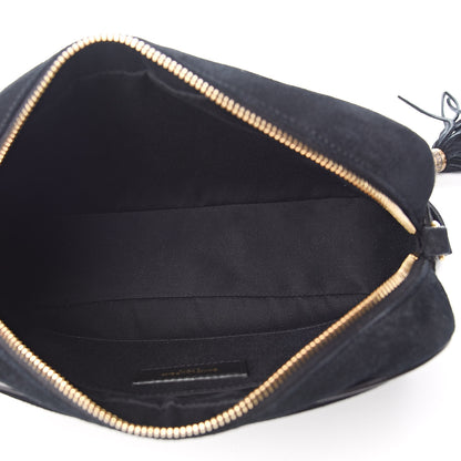 Saint Laurent Suede Crystal Camera Bag Black 5 of 10