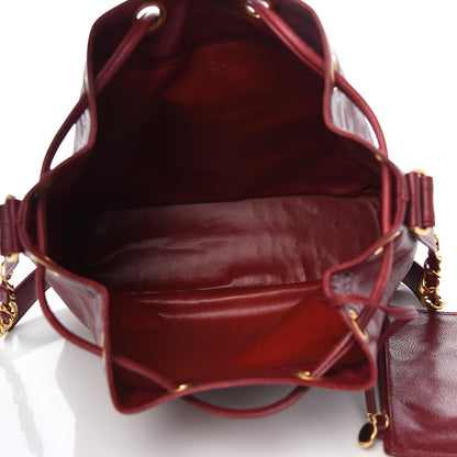 Chanel Caviar CC Drawstring Shoulder Bag Red 6 of 13