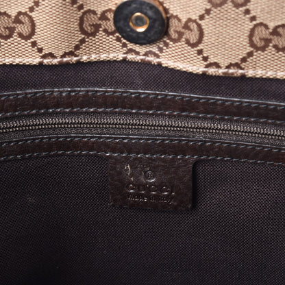 Gucci Crystal Monogram Medium Babouska Shopping Tote Dark Brown 6 of 10