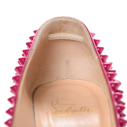 Christian Louboutin Patent Pigalle Spikes 100 Pumps 37.5 Grenadine 9 of 12
