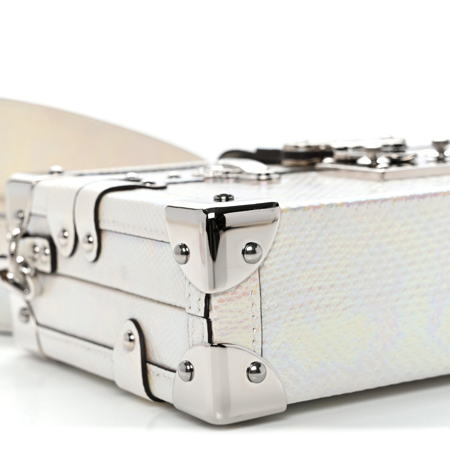 Louis Vuitton Karung Petite Malle White Petrol 8 of 9