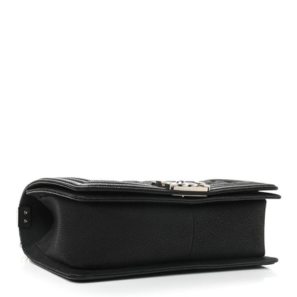 Chanel Iridescent Calfskin Quilted Medium Boy Flap Black 4 of 11