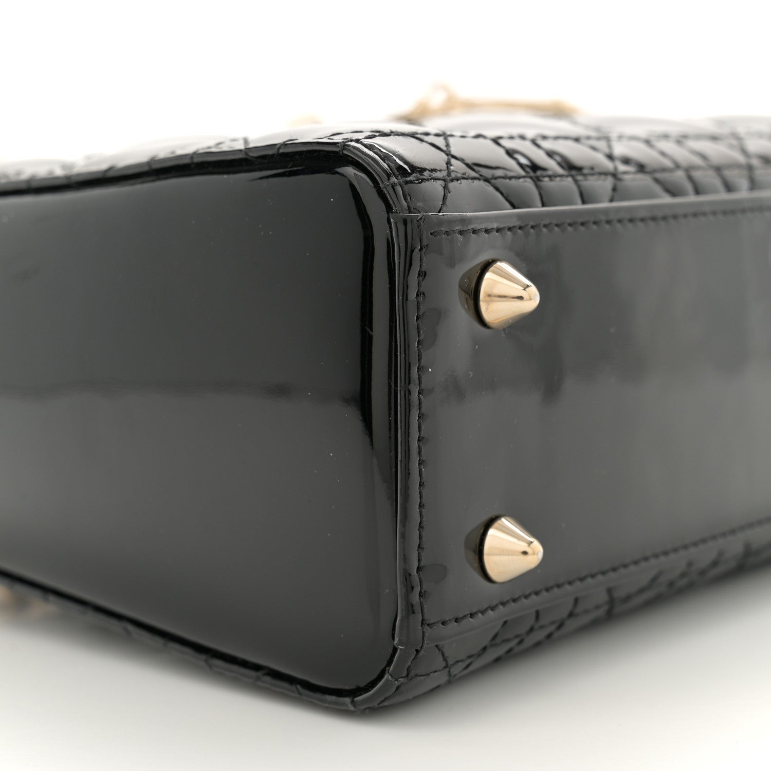 Christian Dior Patent Cannage Small Lady Dior Black 9 of 11