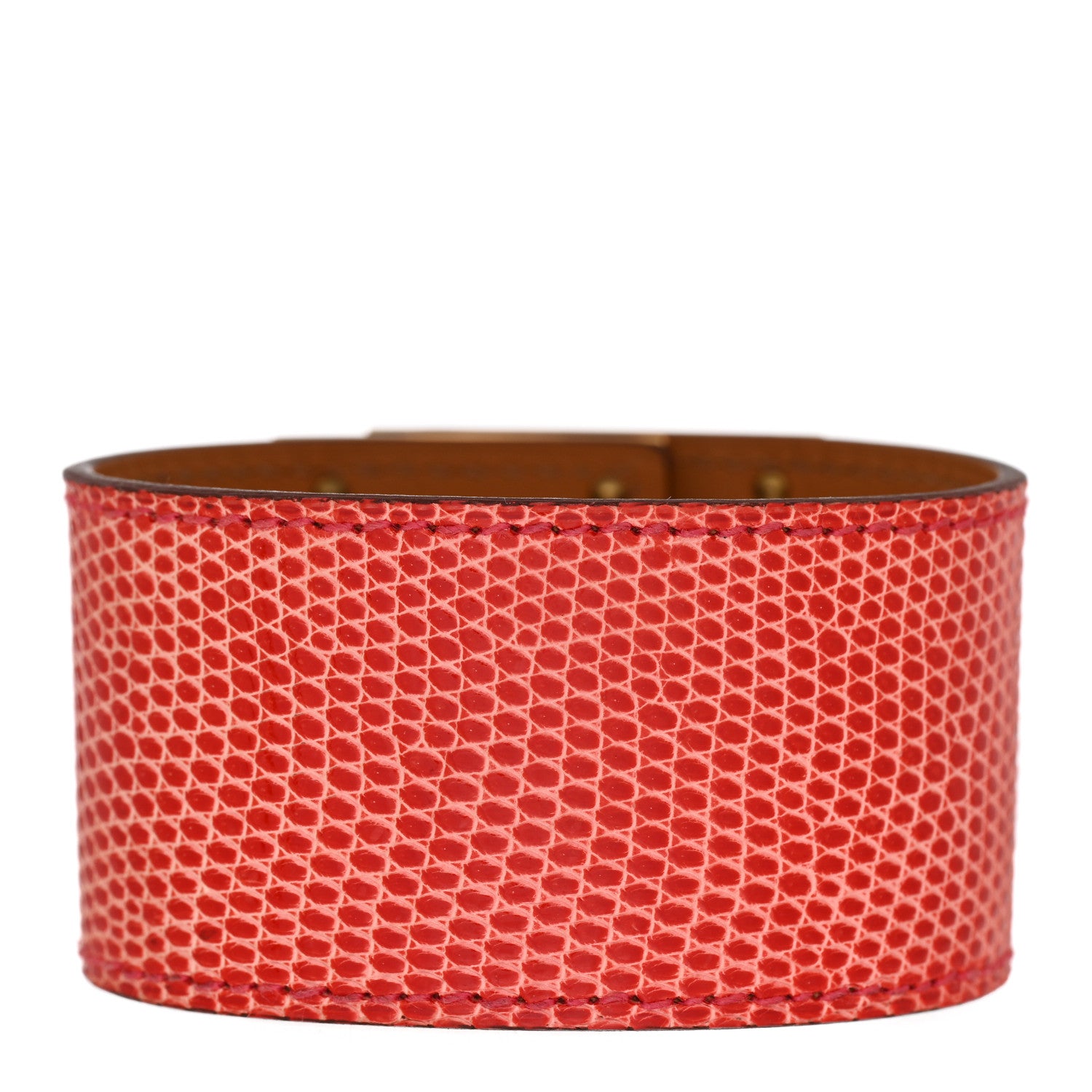 Hermes Lizard Kelly Dog Bracelet Bracelet L Bougainvillea 3 of 5