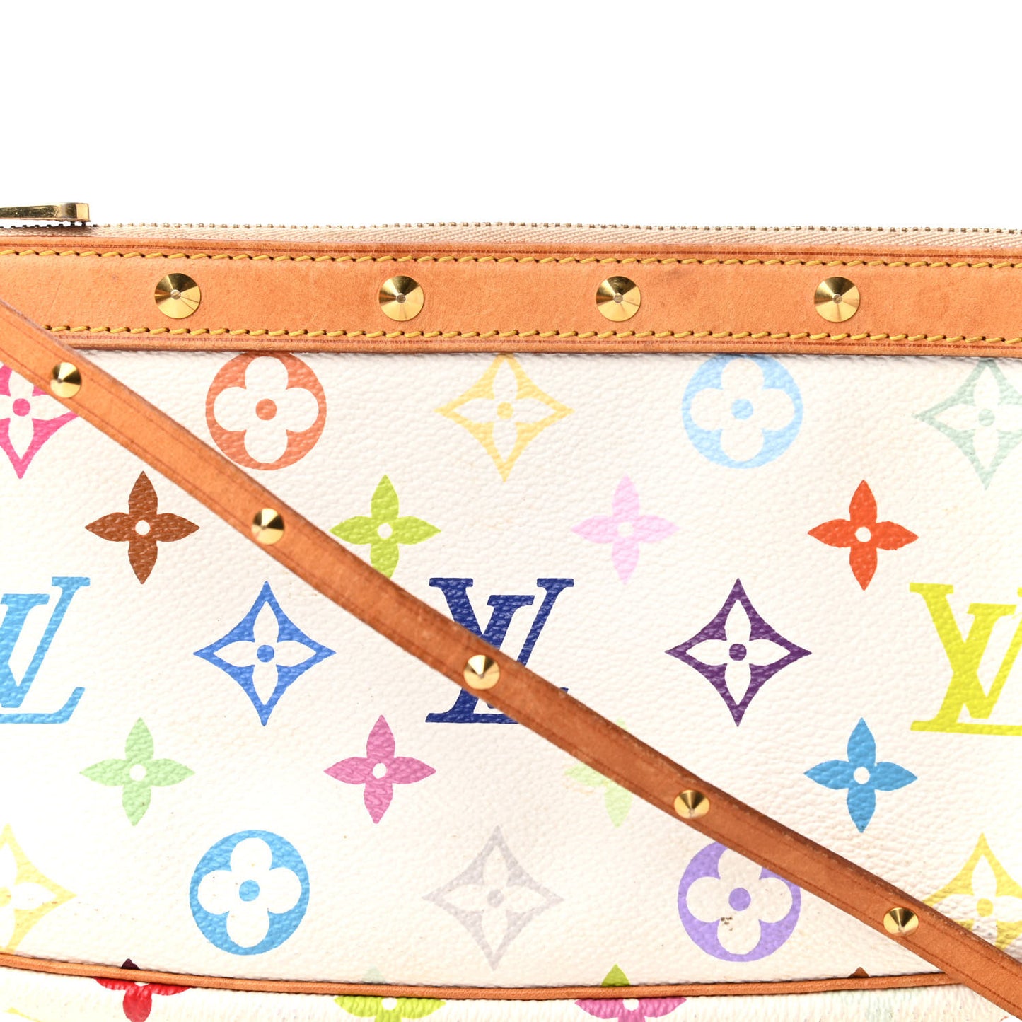 Monogram Multicolor Pochette Accessories White
