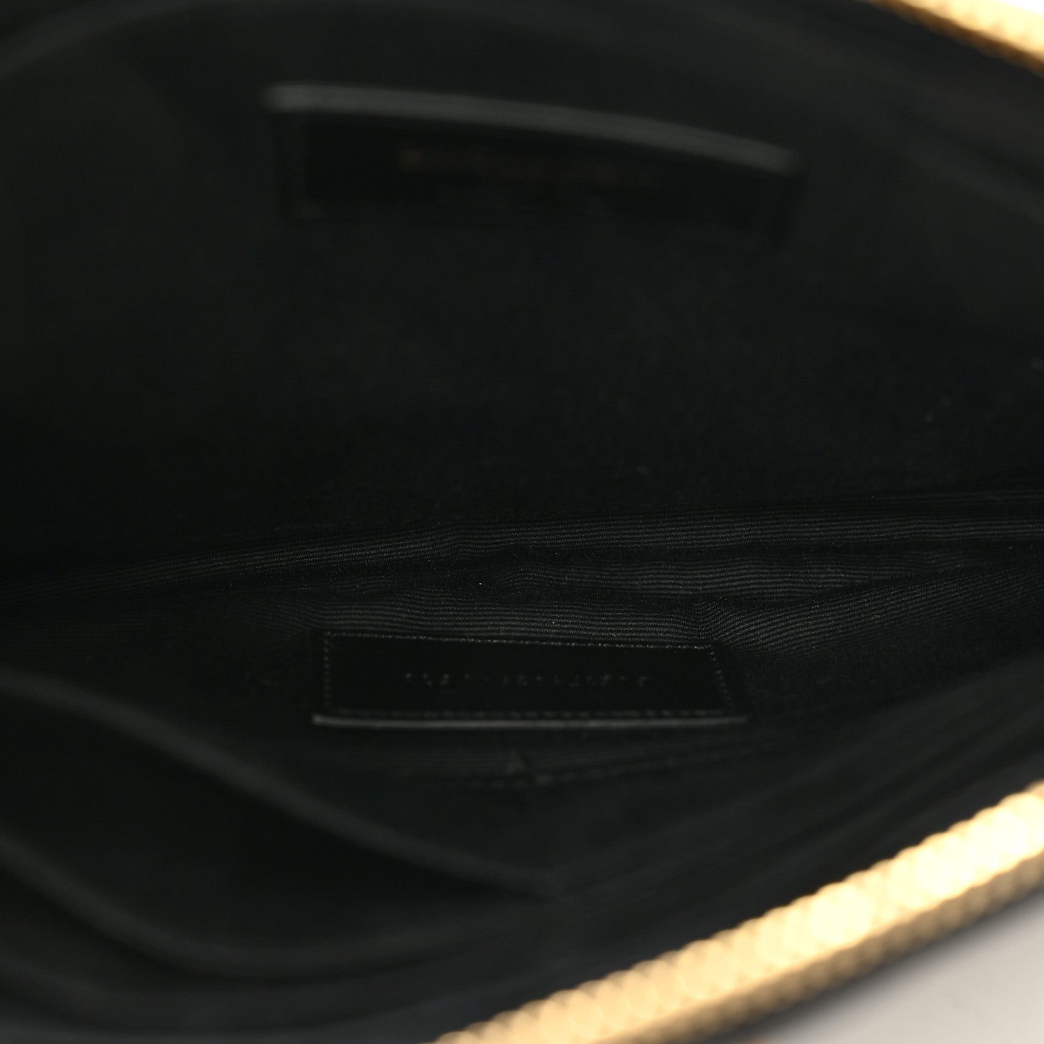 Saint Laurent Calfskin Matelasse Chevron Monogram A5 Wristlet Black 5 of 9