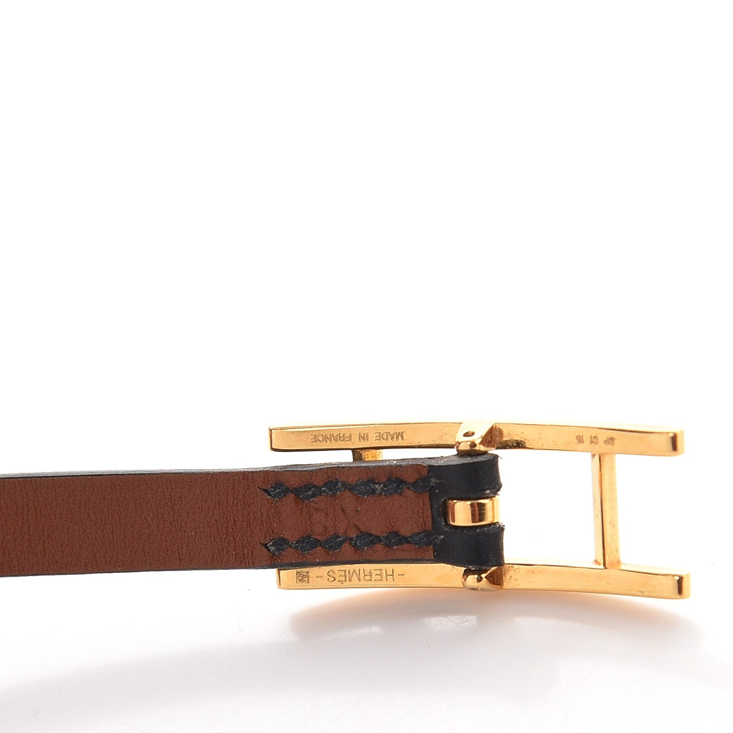 Hermes Chamonix Behapi Double Tour Bracelet XS Black Gold 5 of 6