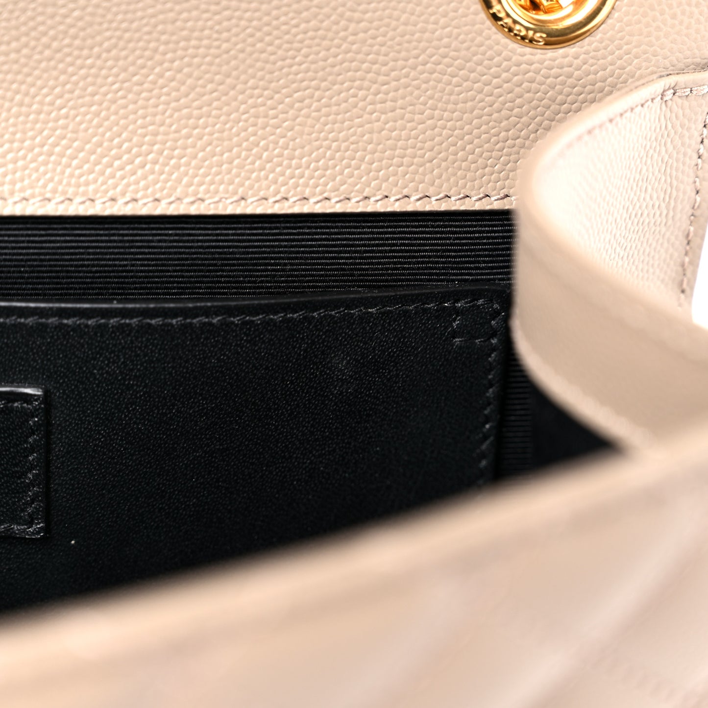Grain De Poudre Textured Mixed Matelasse Medium Triquilt Monogram Satchel Dark Beige