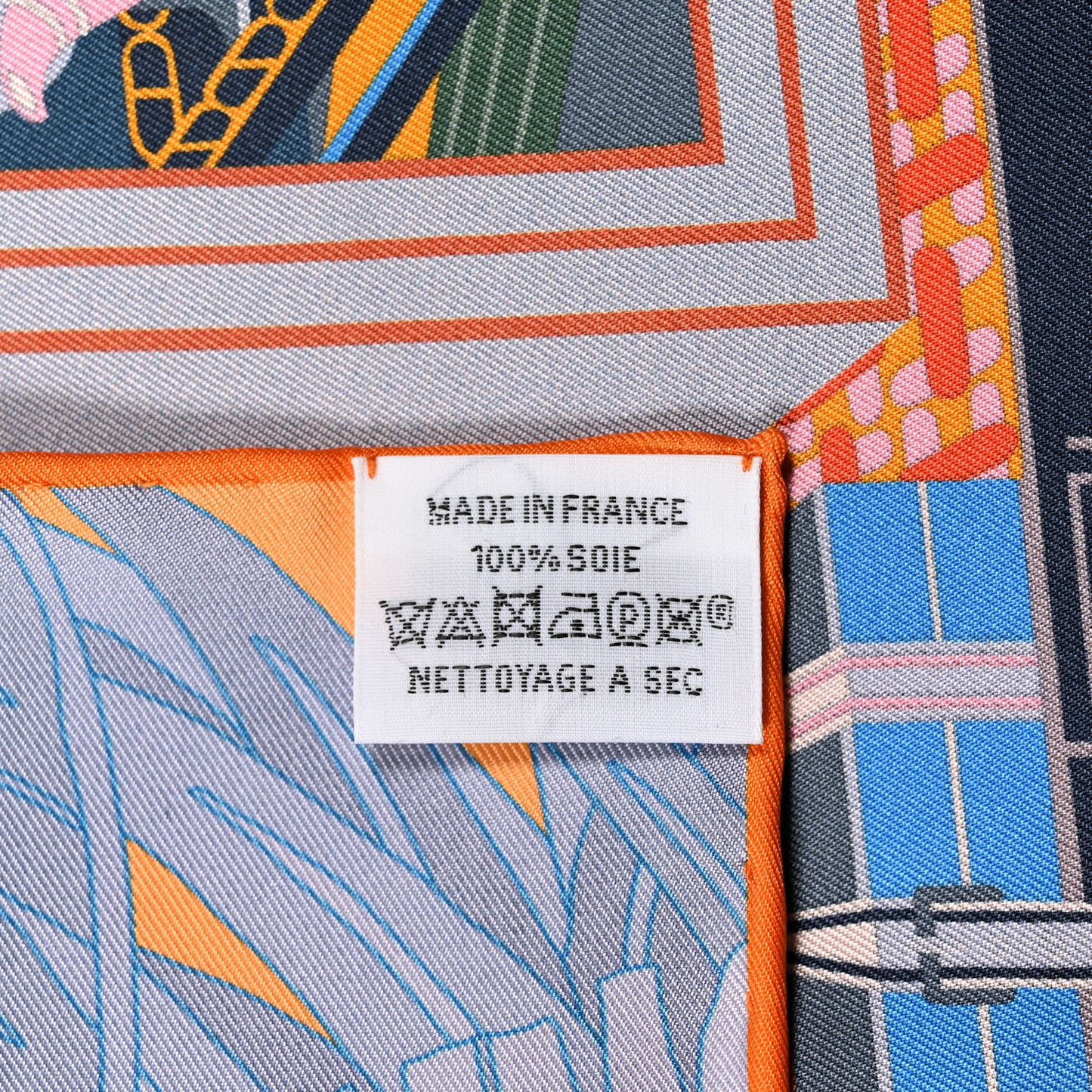 Silk Les Douze Leopards Double Face Scarf 90 Rose Poudre Ardoise Orange