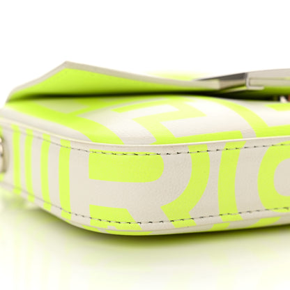 Fendi X MARC JACOBS Nappa Vitello King Logo Print Phone Baguette Yellow Fluo 9 of 14