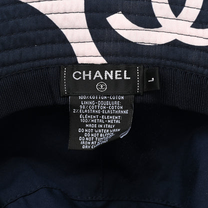 Chanel Cotton CC Bucket Hat L Navy Ivory 8 of 11