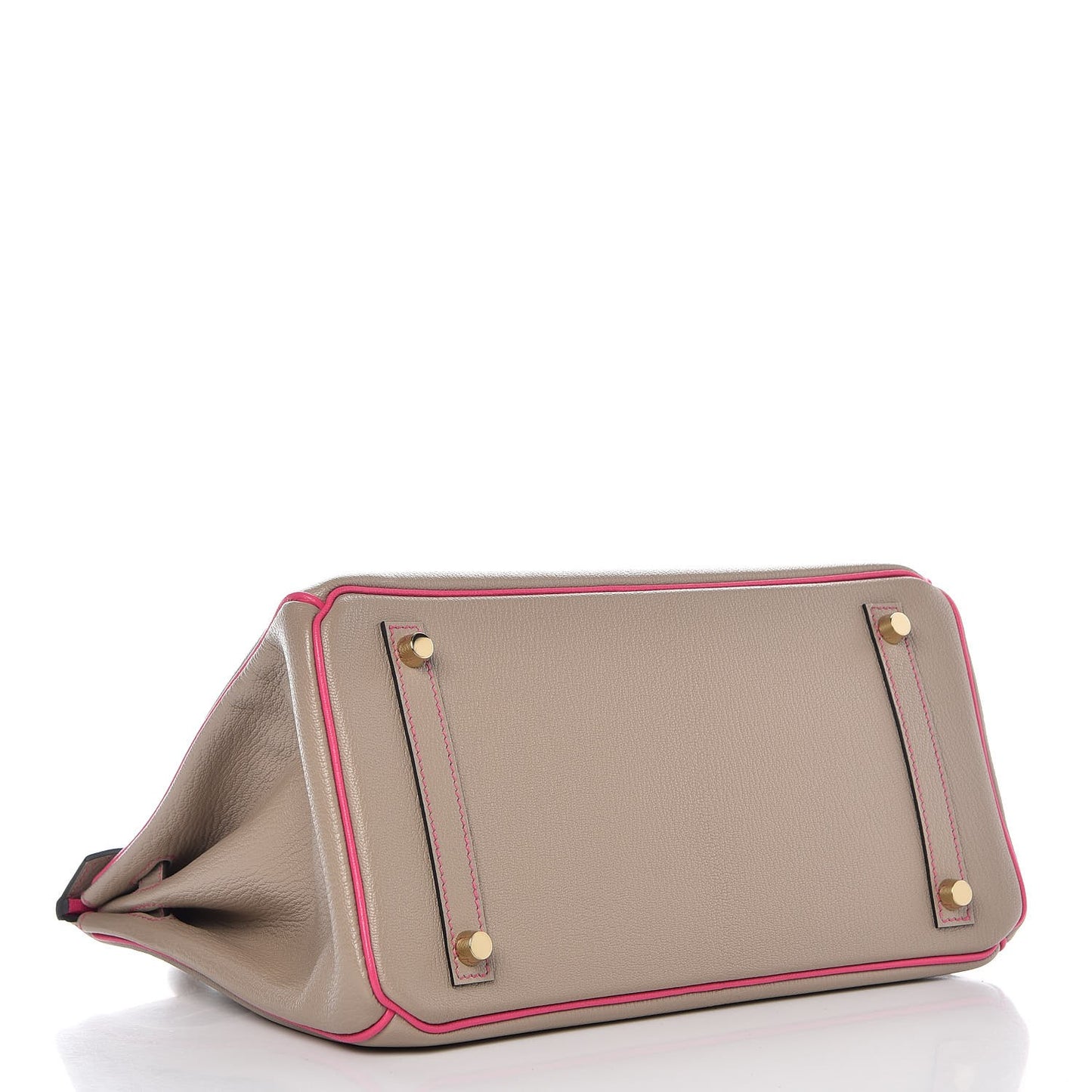 Chevre Mysore Horseshoe Birkin 30 Gris Tourterelle Rose Tyrien