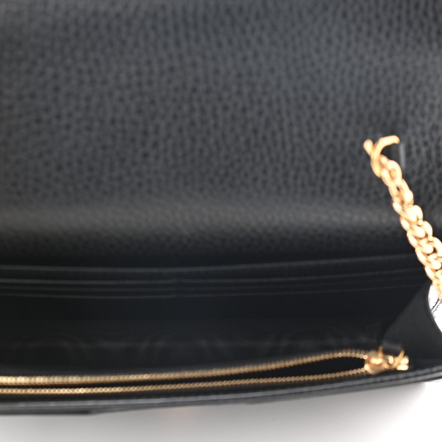 Calfskin Mini GG Marmont Chain Wallet Black