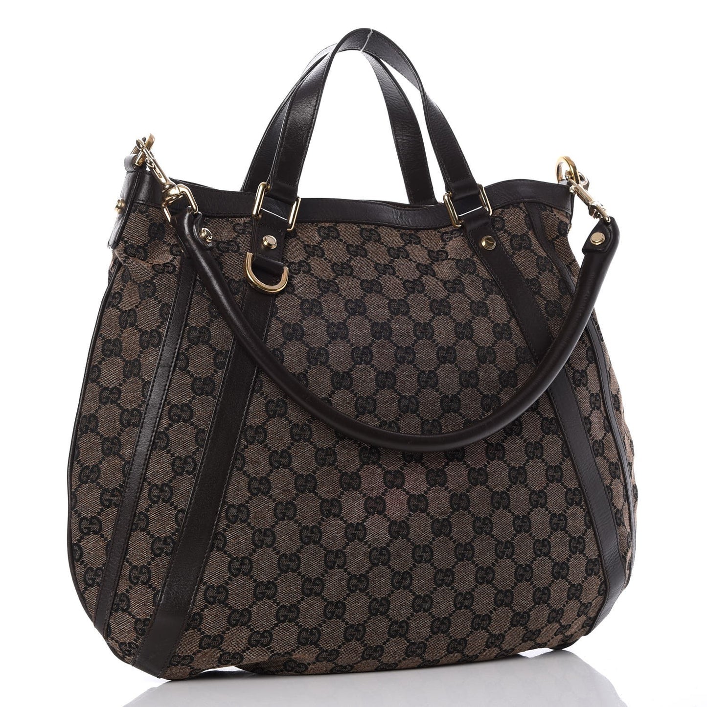 Monogram Medium Abbey Convertible Tote Dark Brown