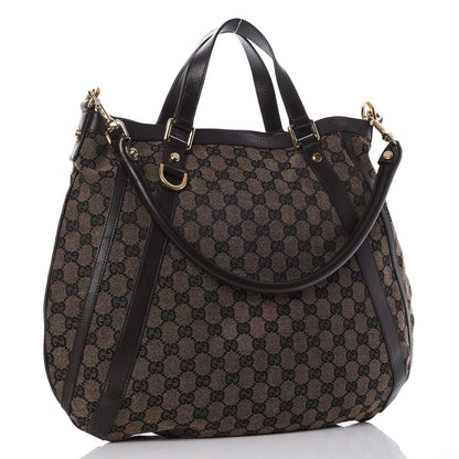 Gucci Monogram Medium Abbey Convertible Tote Dark Brown 4 of 13