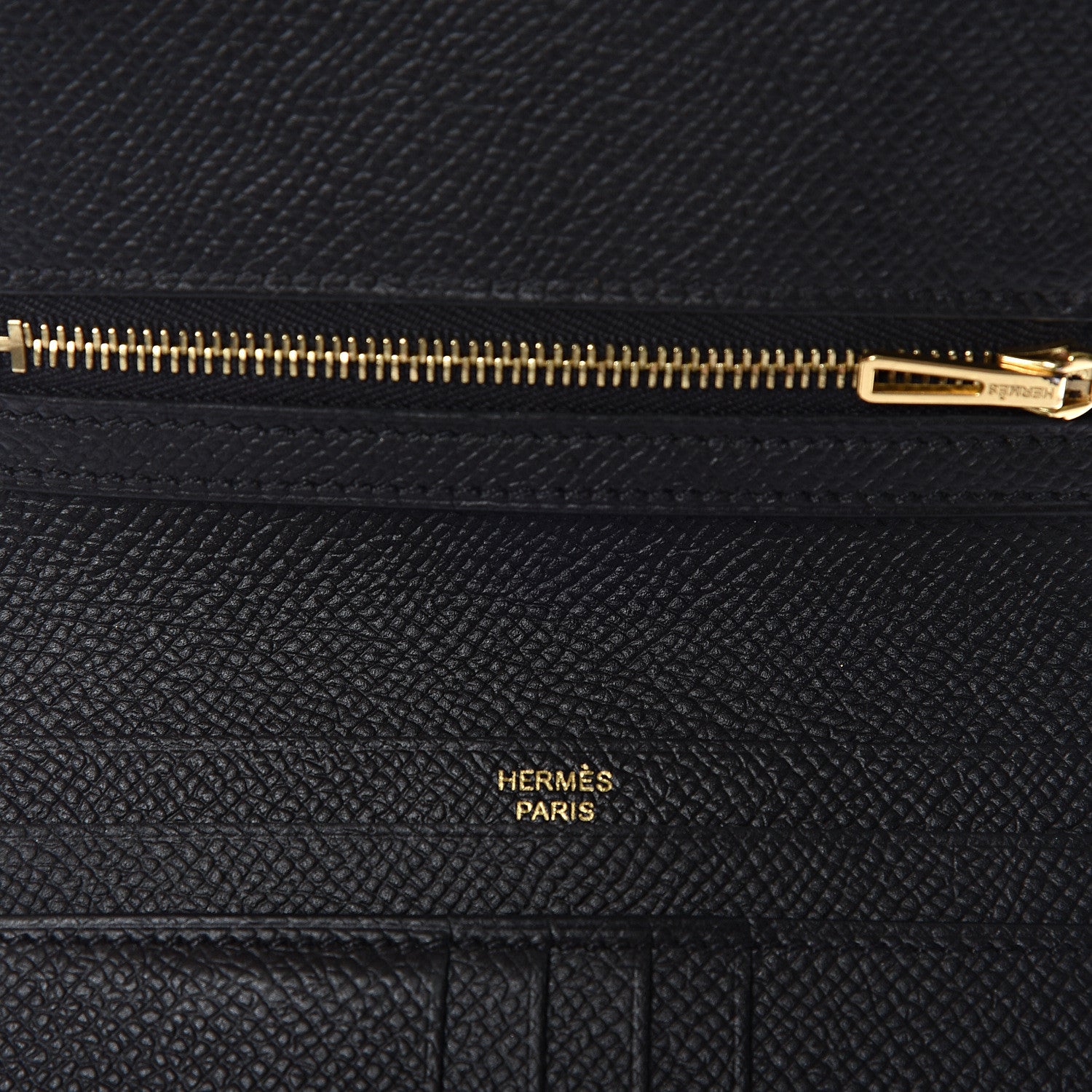 Hermes Epsom Bearn Compact Wallet Black 10 of 13