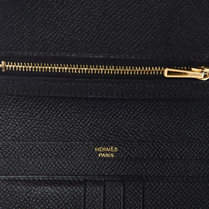 Hermes Epsom Bearn Compact Wallet Black 10 of 13
