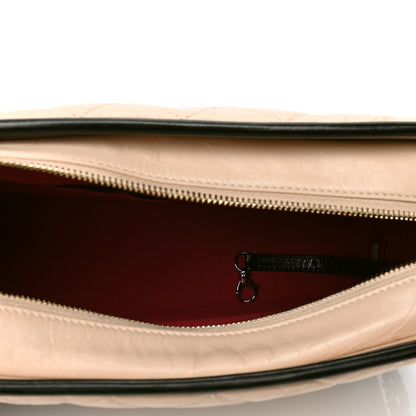 Chanel Aged Calfskin Quilted Medium Gabrielle Hobo Beige Black 4 of 4